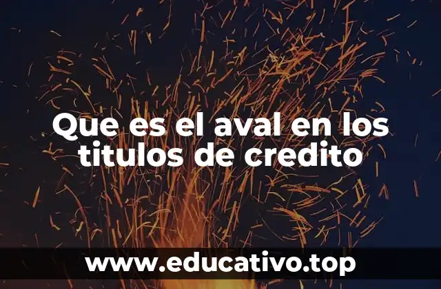 Que es el aval en los titulos de credito