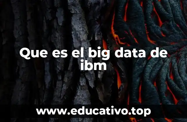 Que es el big data de ibm