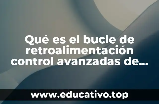 Qué es el bucle de retroalimentación control avanzadas de procesos