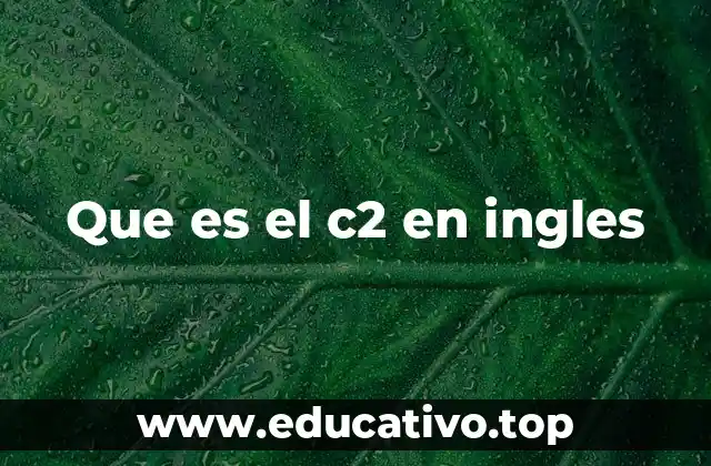 Que es el c2 en ingles