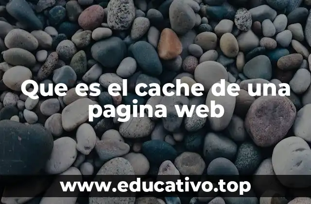 Que es el cache de una pagina web