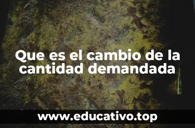 ¿Cómo se mide el cambio en la cantidad demandada?