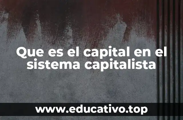 Que es el capital en el sistema capitalista