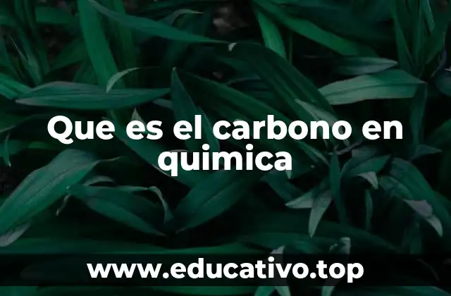 Que es el carbono en quimica