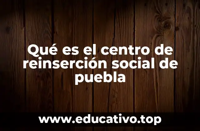 Qué es el centro de reinserción social de puebla