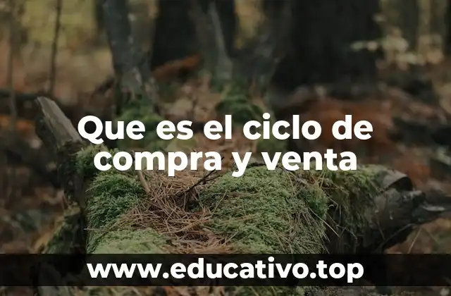 Que es el ciclo de compra y venta