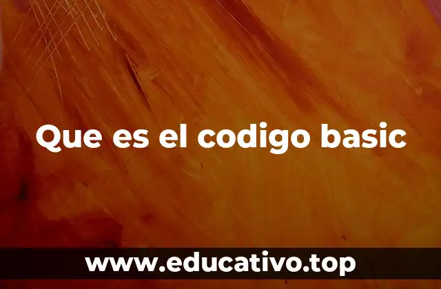 Que es el codigo basic
