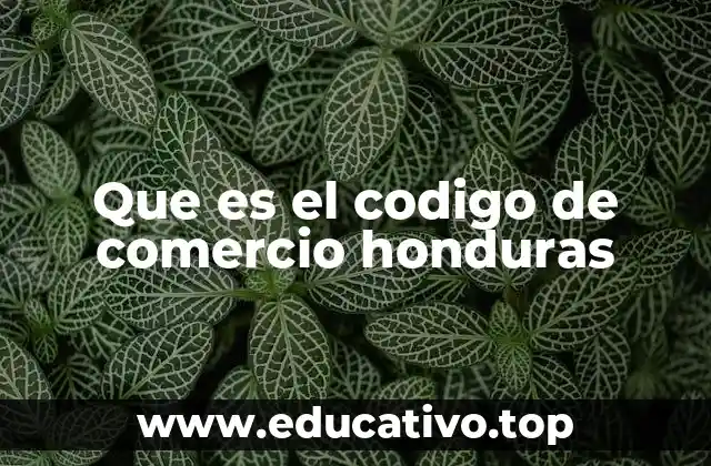 Que es el codigo de comercio honduras