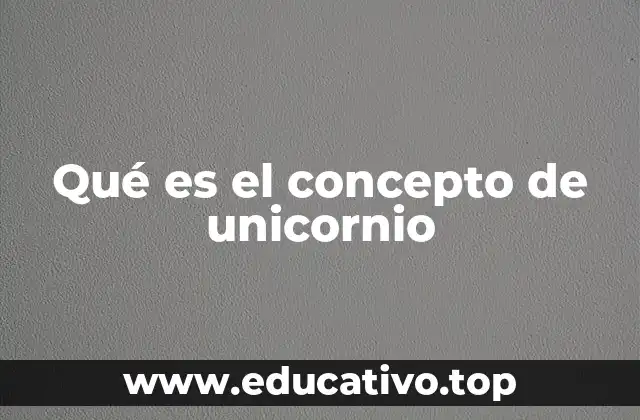 Qué es el concepto de unicornio