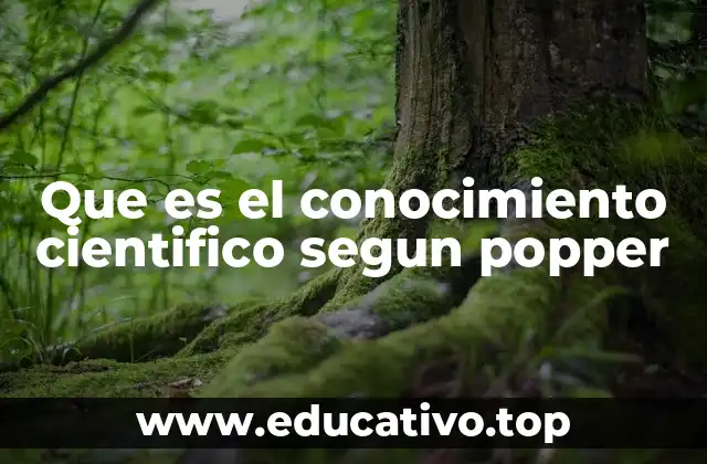 Que es el conocimiento cientifico segun popper