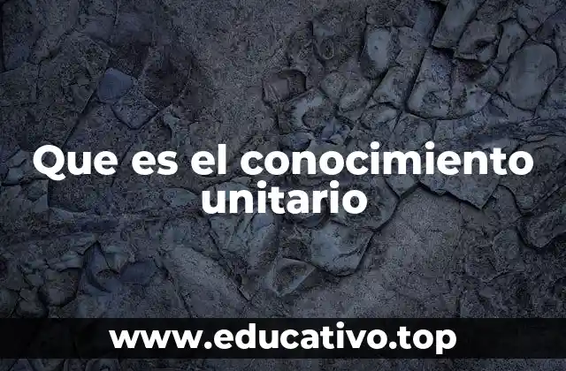 Que es el conocimiento unitario