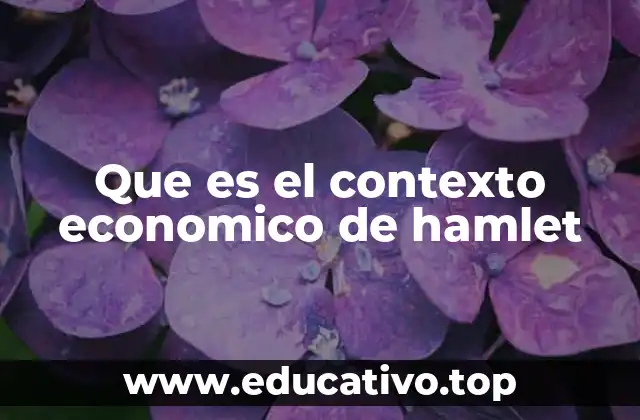 Que es el contexto economico de hamlet