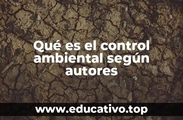 Qué es el control ambiental según autores