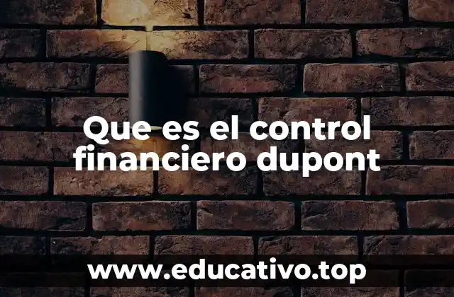 Que es el control financiero dupont