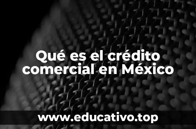 Qué es el crédito comercial en México
