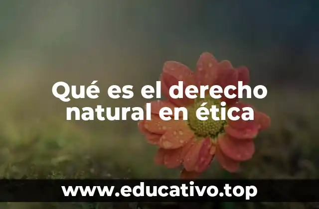 Qué es el derecho natural en ética