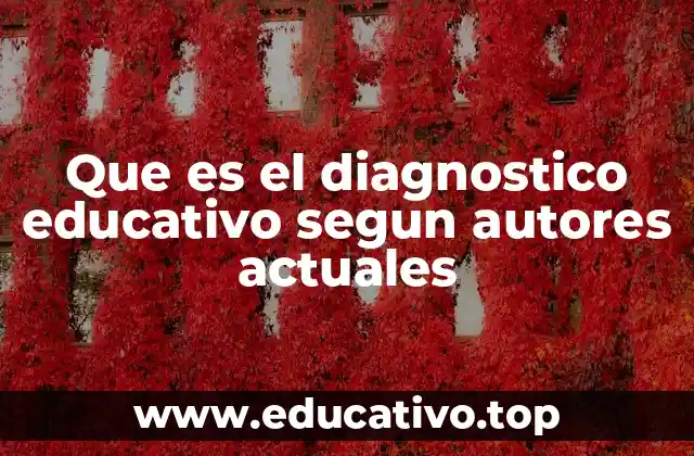 Que es el diagnostico educativo segun autores actuales