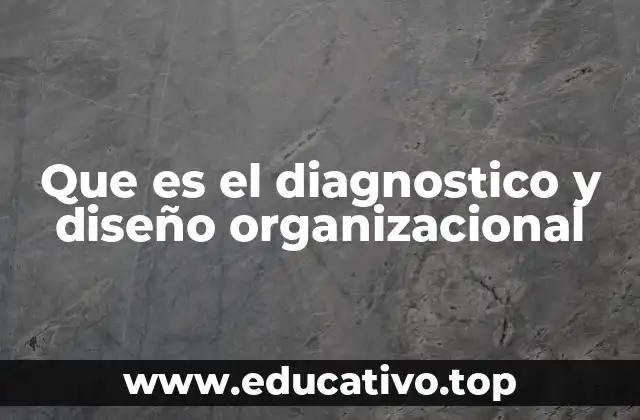 Que es el diagnostico y diseño organizacional