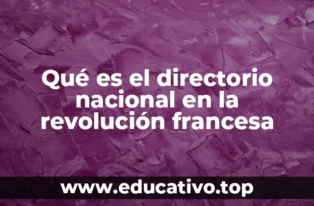 Qué es el directorio nacional en la revolución francesa