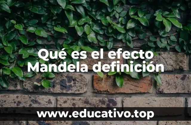 Qué es el efecto Mandela definición