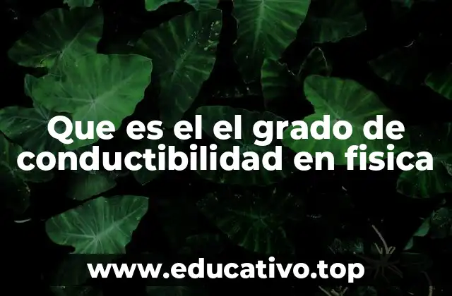 La importancia de la conductibilidad en la física moderna