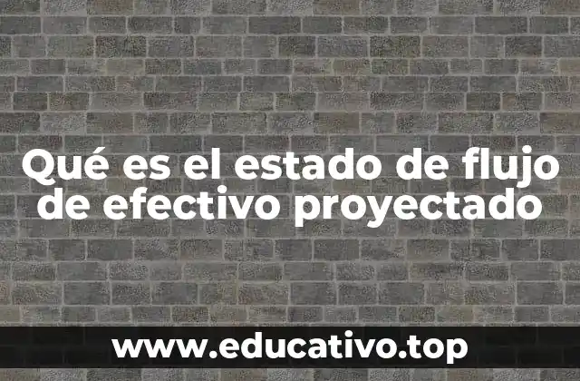 Qué es el estado de flujo de efectivo proyectado