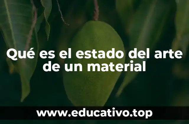 Qué es el estado del arte de un material