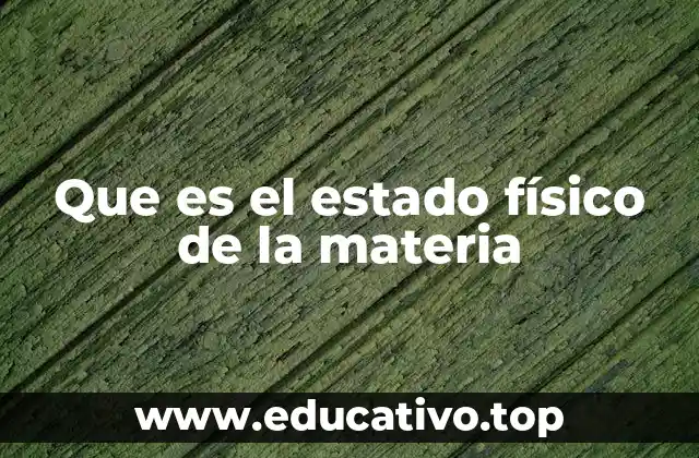 Cómo se diferencian los estados físicos de la materia