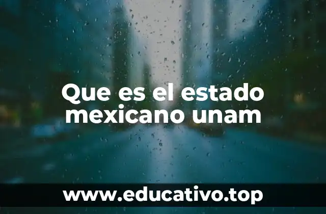 Que es el estado mexicano unam