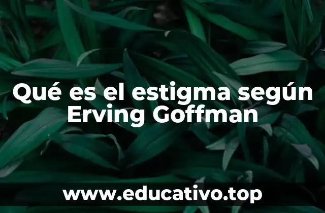 Qué es el estigma según Erving Goffman