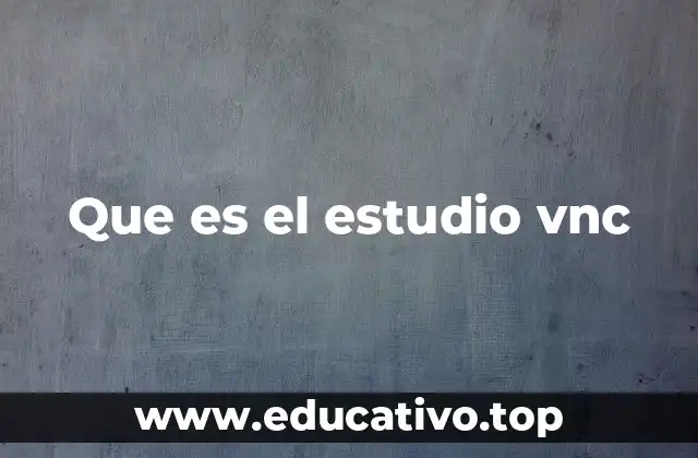 Que es el estudio vnc