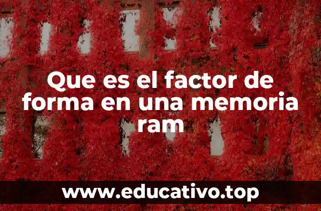 Que es el factor de forma en una memoria ram