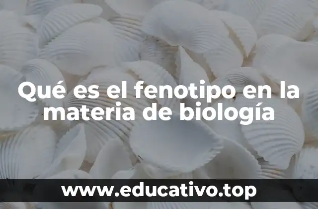 Qué es el fenotipo en la materia de biología