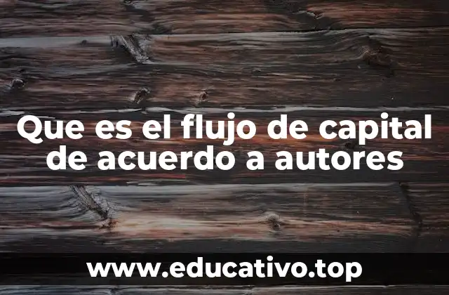 Que es el flujo de capital de acuerdo a autores