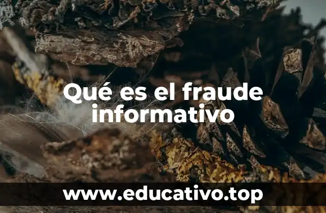 Qué es el fraude informativo