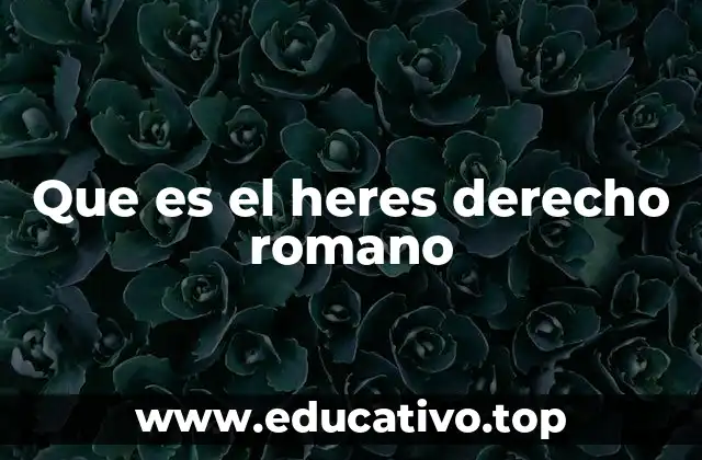 Que es el heres derecho romano