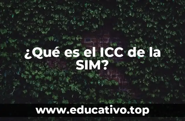 ¿Qué es el ICC de la SIM?