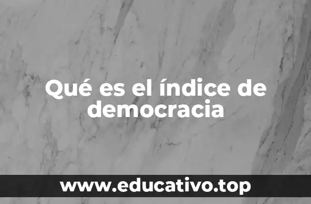 Medidas y componentes del índice de democracia