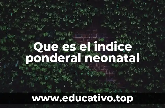 Que es el indice ponderal neonatal