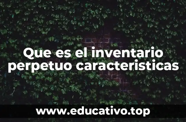 Que es el inventario perpetuo caracteristicas