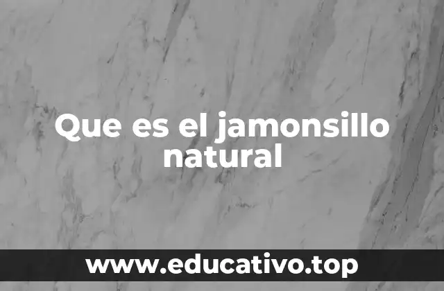 El proceso de elaboración del jamonsillo natural