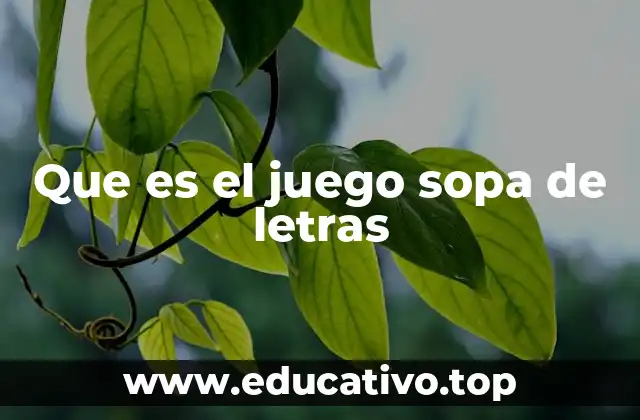 Cómo funciona el juego de sopa de letras