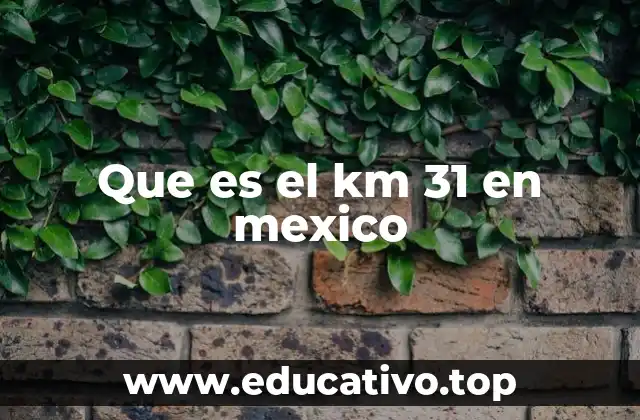 Que es el km 31 en mexico