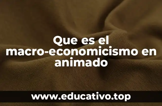 Que es el macro-economicismo en animado