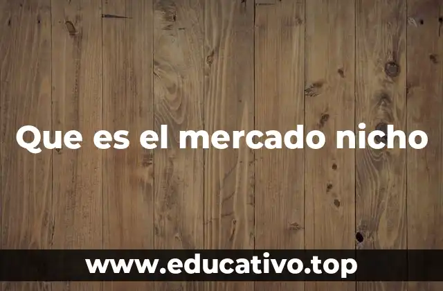 Que es el mercado nicho
