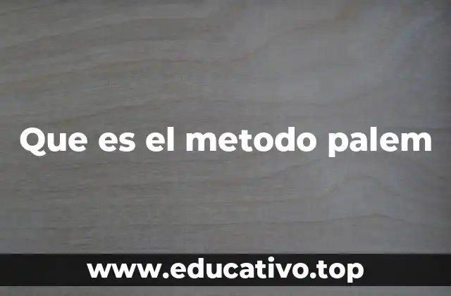 Que es el metodo palem