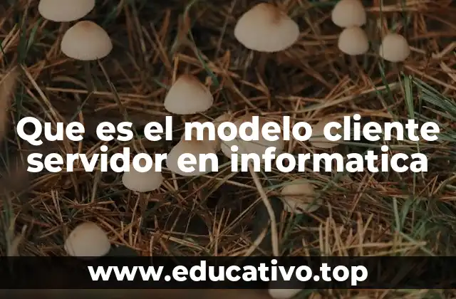 Que es el modelo cliente servidor en informatica