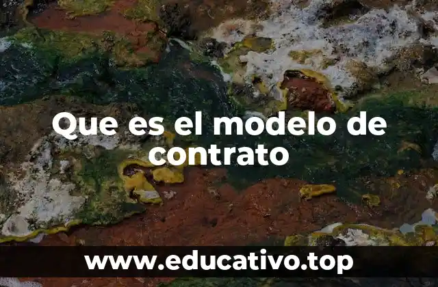 Que es el modelo de contrato