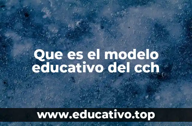Que es el modelo educativo del cch