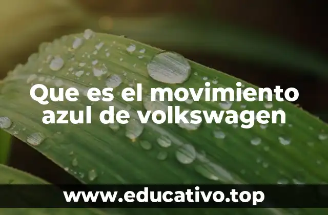 Que es el movimiento azul de volkswagen